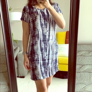 Michael Kors Blue White Tie Dye Mini Dress